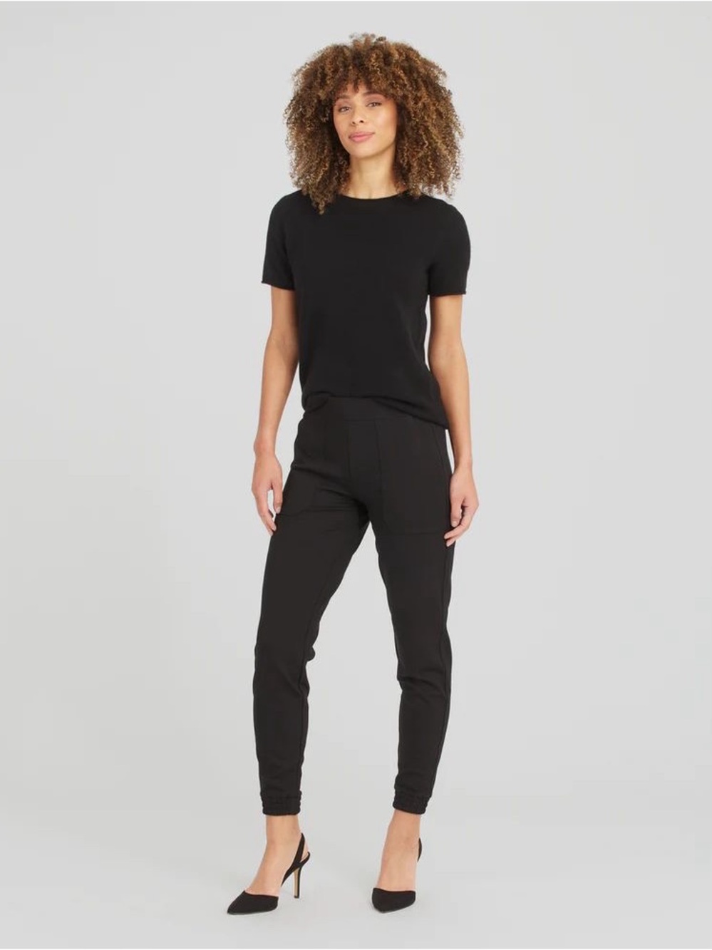 SPANX Black Slim Jogger Pants for Women